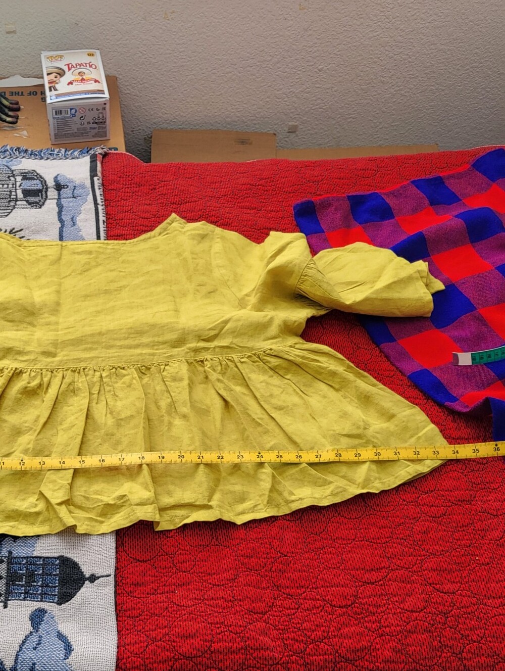 BRYN WALKER Frida Light Linen Bell-Sleeve Top in Chartreuse - Picture 16 of 16